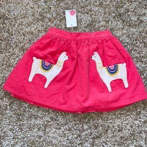 NWT Mini Boden 4-5y Pink llama Skirt